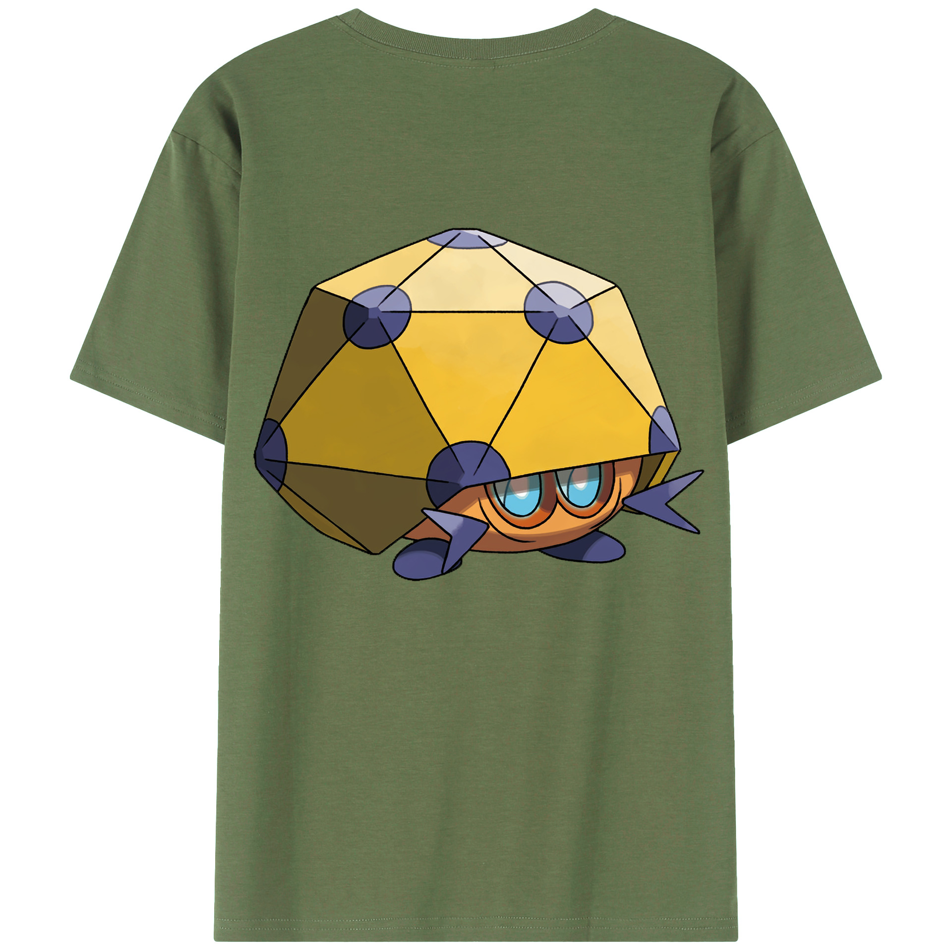 （画像用） ポケットモンスター Pokémon 綿100％ メンズ半袖Tシャツ（バックプリント） 通気性